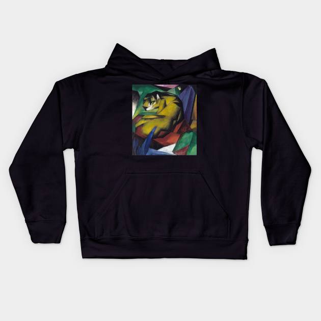 Tiger in Cubist Art Style Kids Hoodie by mike11209